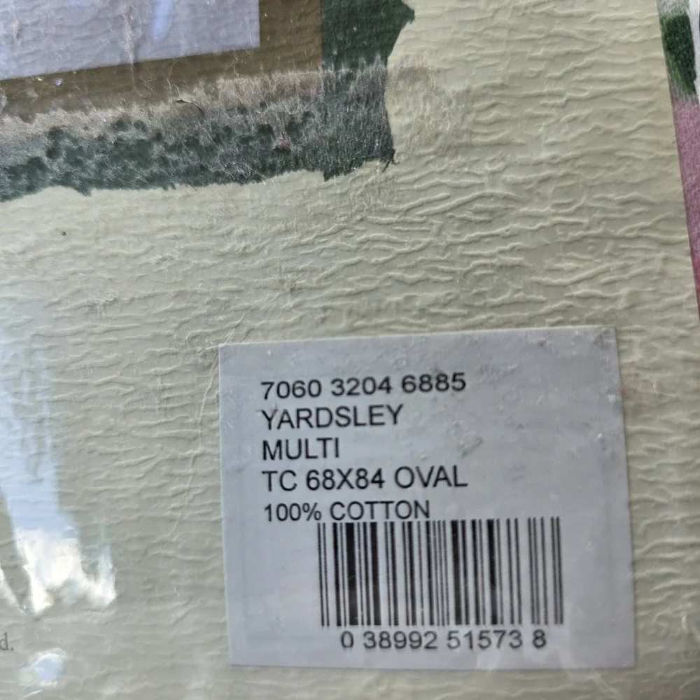 Vtg NEW Waterford Table Linens YARDSLEY 68 X 84 OvaHEAVY Cotton Sateen